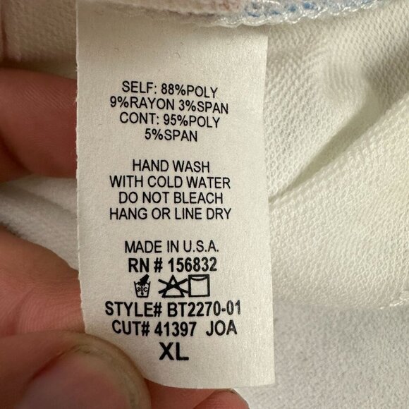 BiBi Women's Round Neck Short Sleeved Blouse Size XL - Picture 7 of 7